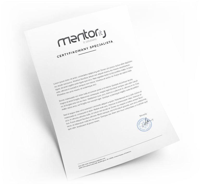MentorIT-Certyfikaty